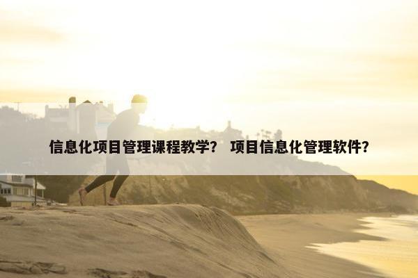 信息化项目管理课程教学？ 项目信息化管理软件？
