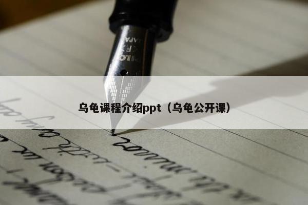 乌龟课程介绍ppt（乌龟公开课）