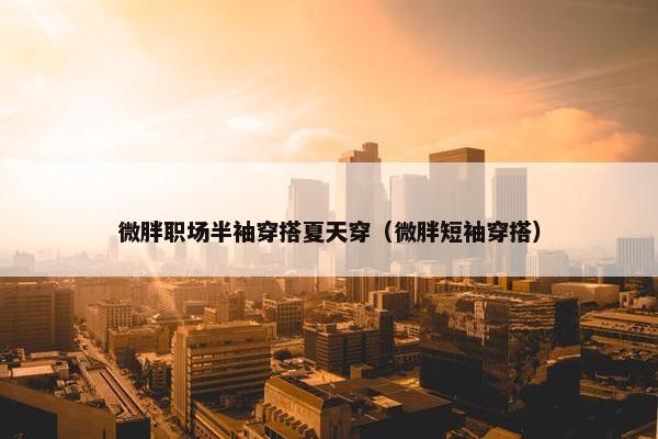 微胖职场半袖穿搭夏天穿（微胖短袖穿搭）
