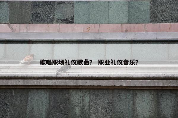 歌唱职场礼仪歌曲？ 职业礼仪音乐？