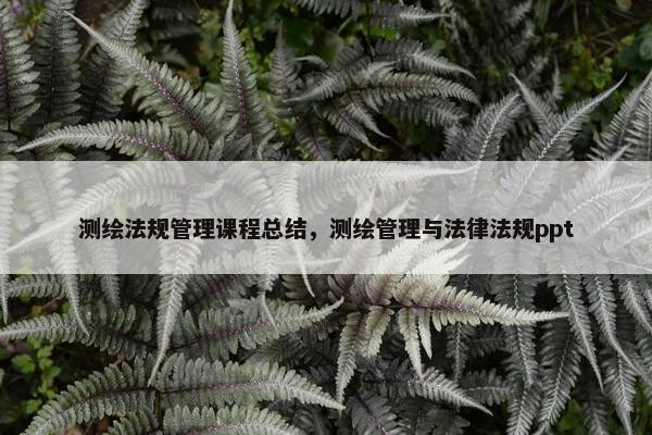 测绘法规管理课程总结，测绘管理与法律法规ppt