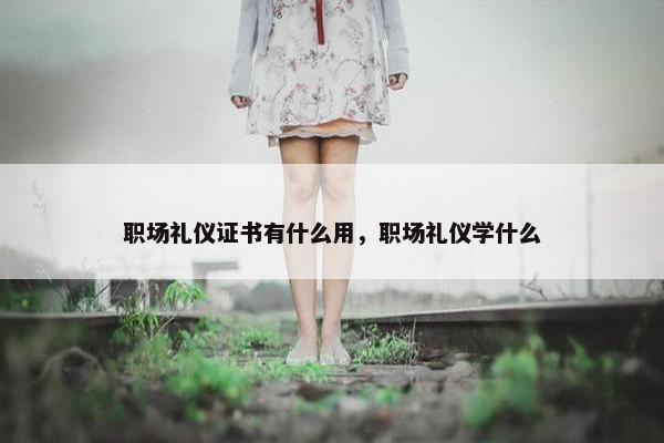 职场礼仪证书有什么用，职场礼仪学什么