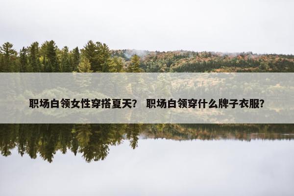 职场白领女性穿搭夏天？ 职场白领穿什么牌子衣服？