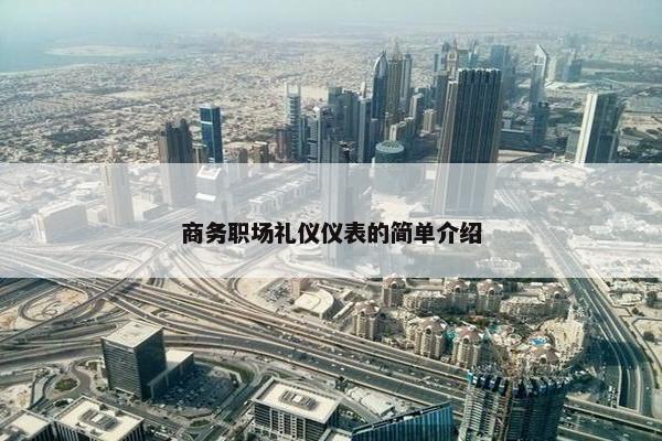 商务职场礼仪仪表的简单介绍