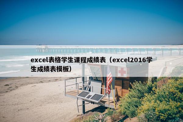 excel表格学生课程成绩表（excel2016学生成绩表模板）