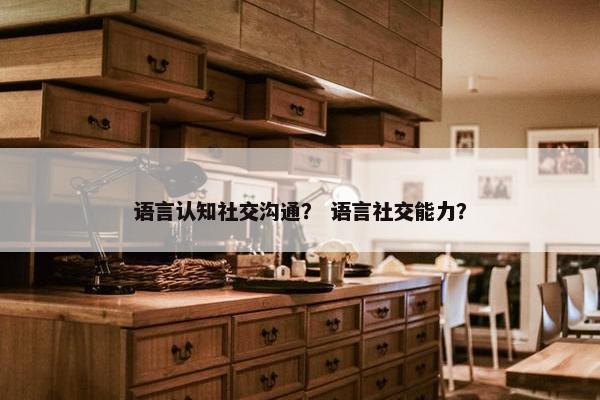 语言认知社交沟通？ 语言社交能力？
