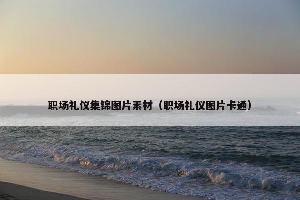 职场礼仪集锦图片素材（职场礼仪图片卡通）