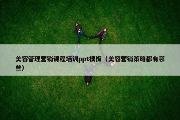 美容管理营销课程培训ppt模板（美容营销策略都有哪些）