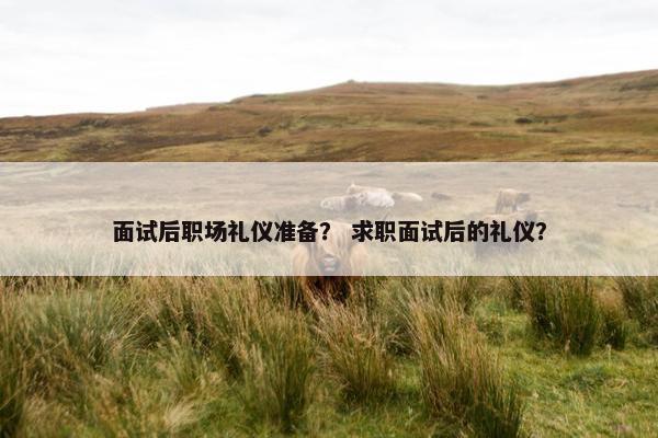 面试后职场礼仪准备？ 求职面试后的礼仪？
