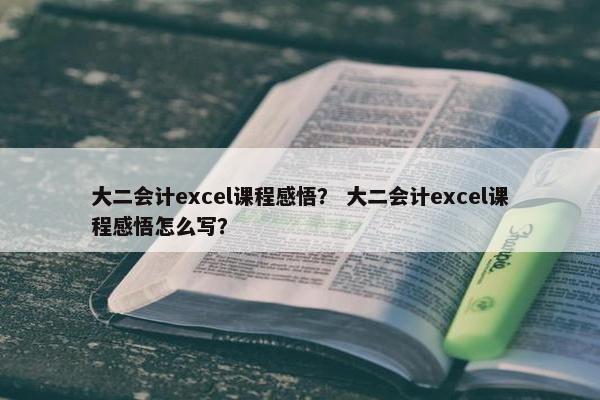大二会计excel课程感悟？ 大二会计excel课程感悟怎么写？