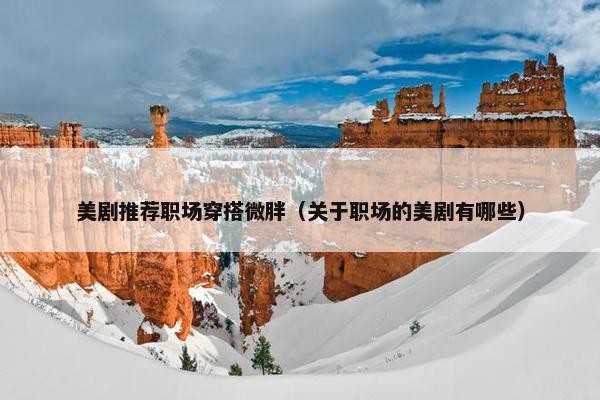 美剧推荐职场穿搭微胖（关于职场的美剧有哪些）