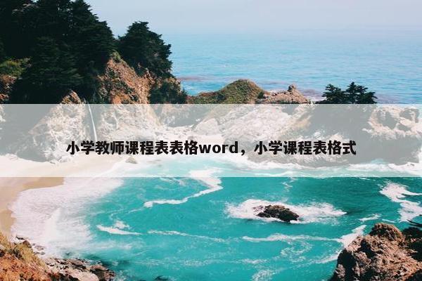 小学教师课程表表格word，小学课程表格式