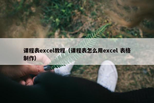 课程表excel教程（课程表怎么用excel 表格制作）