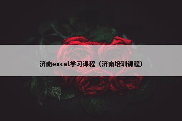 济南excel学习课程（济南培训课程）
