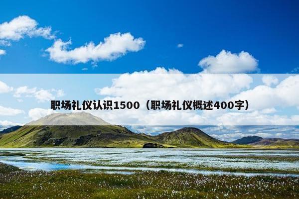 职场礼仪认识1500（职场礼仪概述400字）