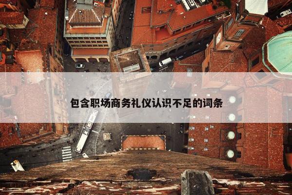 包含职场商务礼仪认识不足的词条