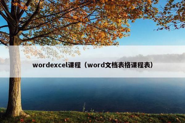 wordexcel课程（word文档表格课程表）