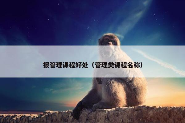 报管理课程好处（管理类课程名称）