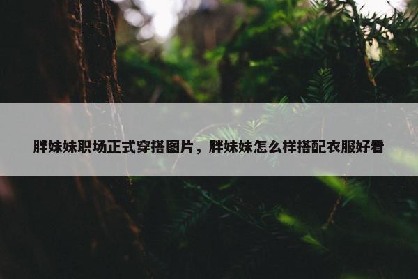 胖妹妹职场正式穿搭图片，胖妹妹怎么样搭配衣服好看