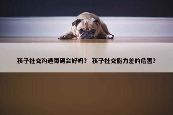 孩子社交沟通障碍会好吗？ 孩子社交能力差的危害？
