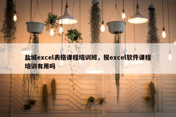盐城excel表格课程培训班，报excel软件课程培训有用吗
