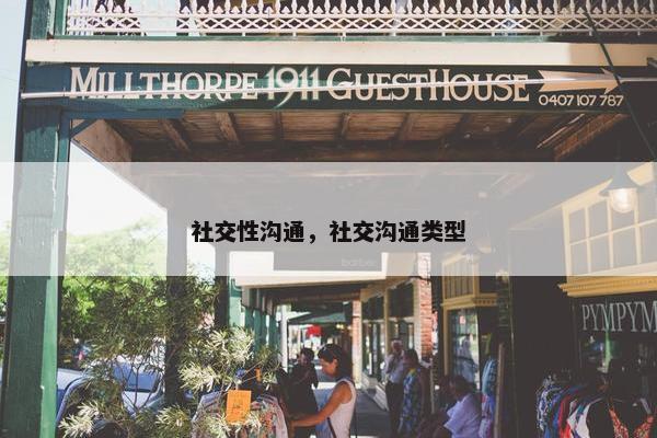 社交性沟通，社交沟通类型