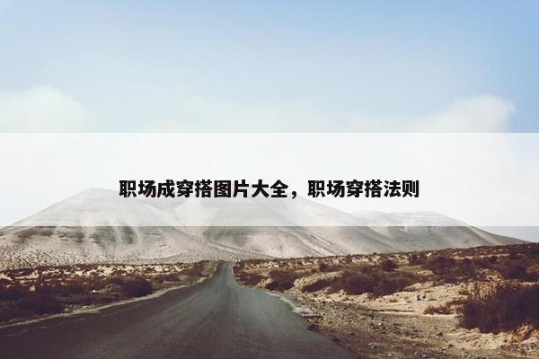 职场成穿搭图片大全，职场穿搭法则