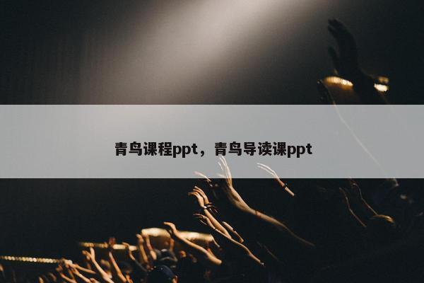 青鸟课程ppt，青鸟导读课ppt