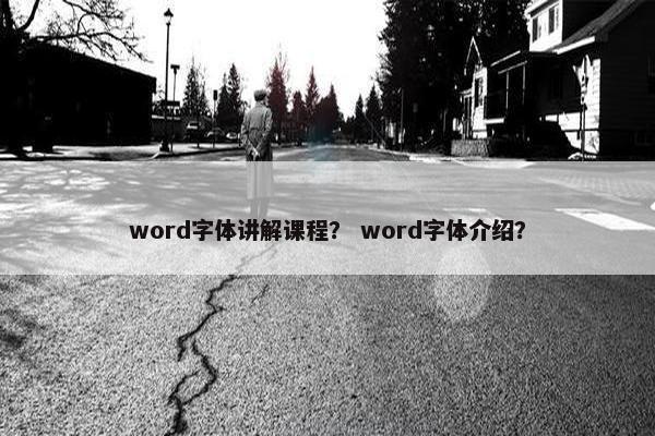 word字体讲解课程？ word字体介绍？