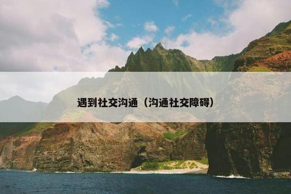 遇到社交沟通（沟通社交障碍）