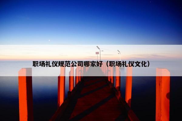 职场礼仪规范公司哪家好（职场礼仪文化）