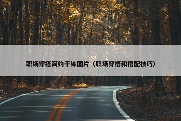 职场穿搭简约干练图片（职场穿搭和搭配技巧）