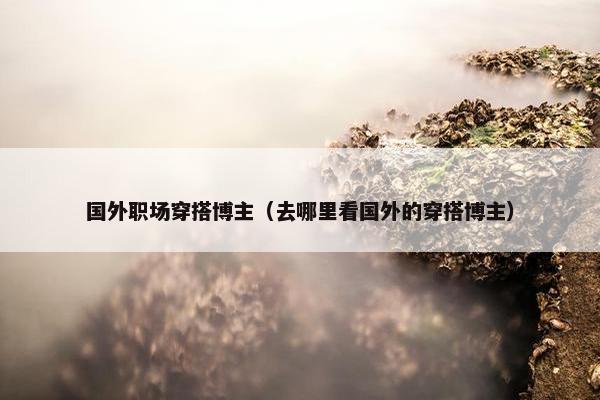国外职场穿搭博主（去哪里看国外的穿搭博主）