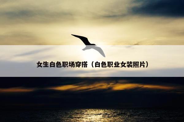 女生白色职场穿搭（白色职业女装照片）