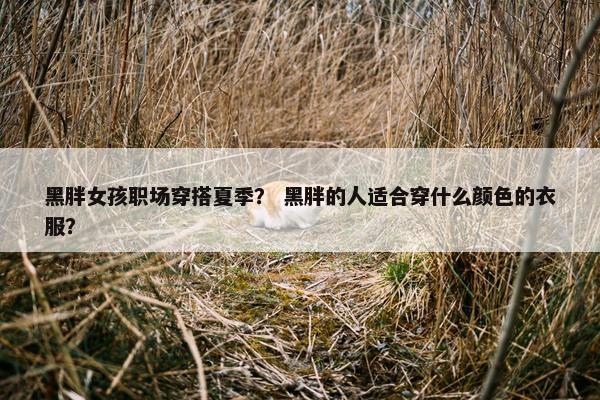 黑胖女孩职场穿搭夏季？ 黑胖的人适合穿什么颜色的衣服？