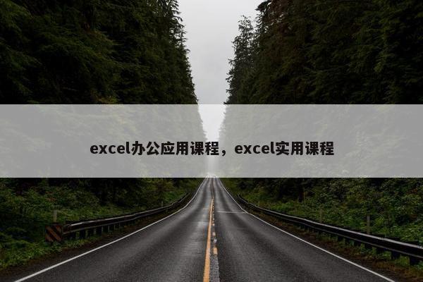excel办公应用课程，excel实用课程