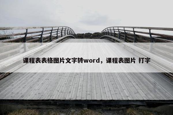 课程表表格图片文字转word，课程表图片 打字