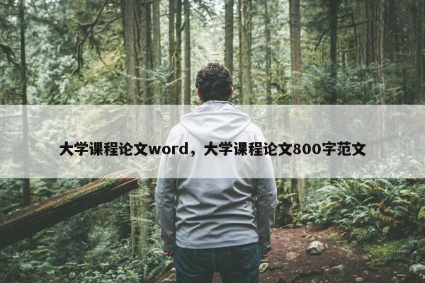 大学课程论文word，大学课程论文800字范文