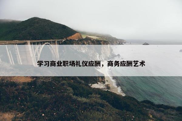 学习商业职场礼仪应酬，商务应酬艺术