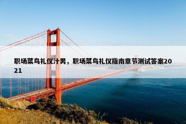 职场菜鸟礼仪汁男，职场菜鸟礼仪指南章节测试答案2021